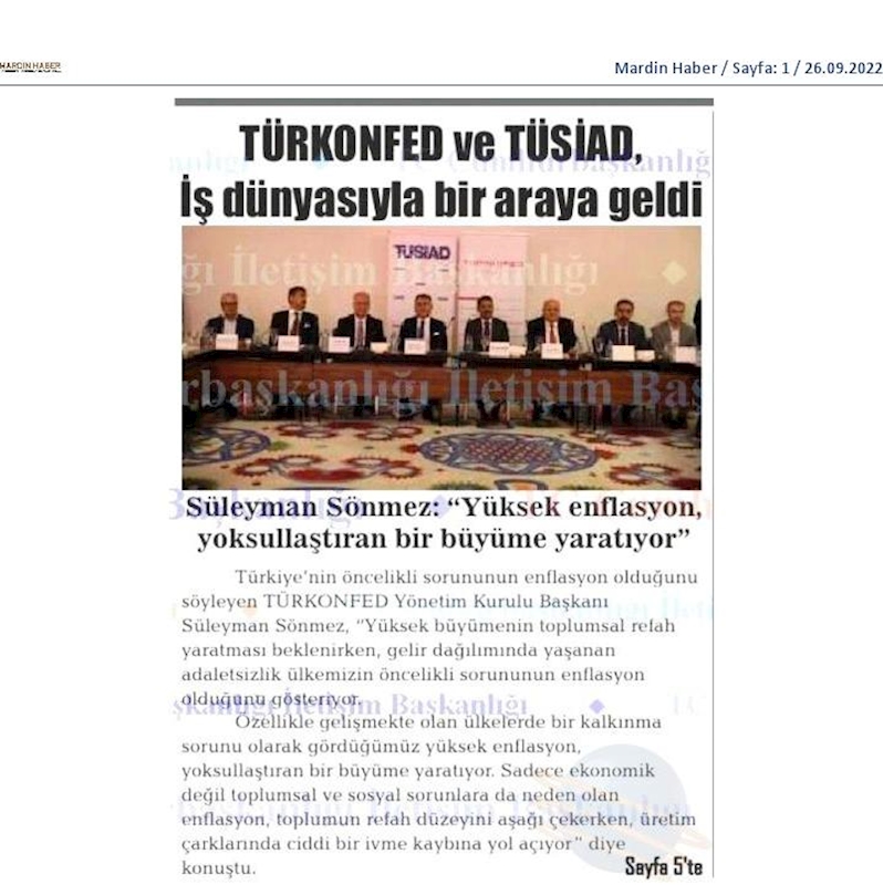 TÜRKONFED TÜSİAD Anadolu Buluşmalari 24 Eylul 2022 Mardin - 15