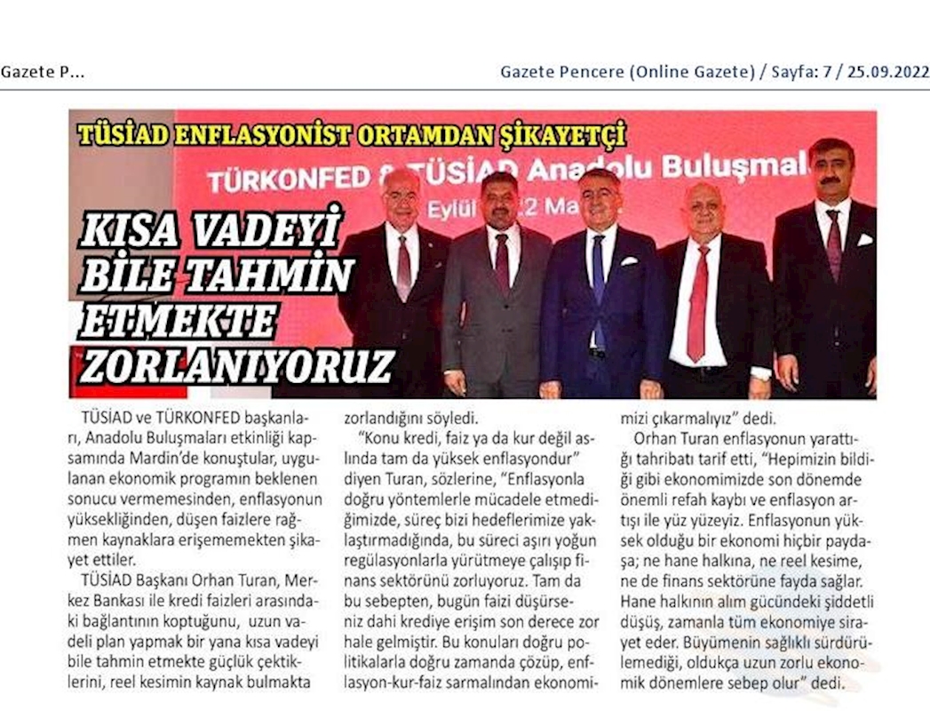 TÜRKONFED TÜSİAD Anadolu Buluşmalari 24 Eylul 2022 Mardin - 24