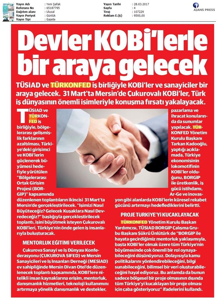 TÜRKONFED TÜSİAD Borgip Mersin Toplantısı Basin Yansimalari 1 28 Mart 3 Nisan 2017 - 15