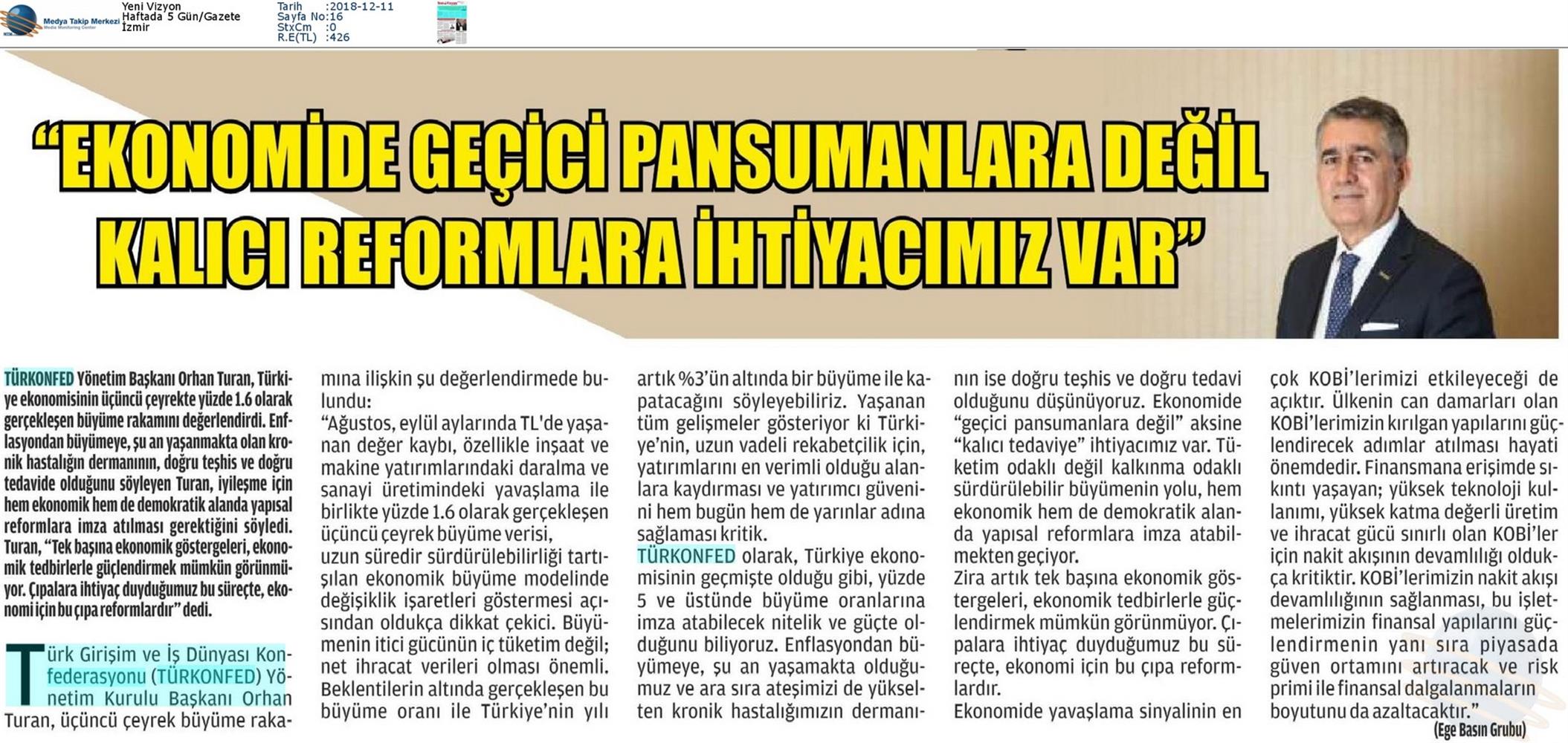 TÜRKONFED Ucuncu Ceyrek Buyume Basin Aciklamasi Medya Yansimalari 11 Aralik 2018 - 5