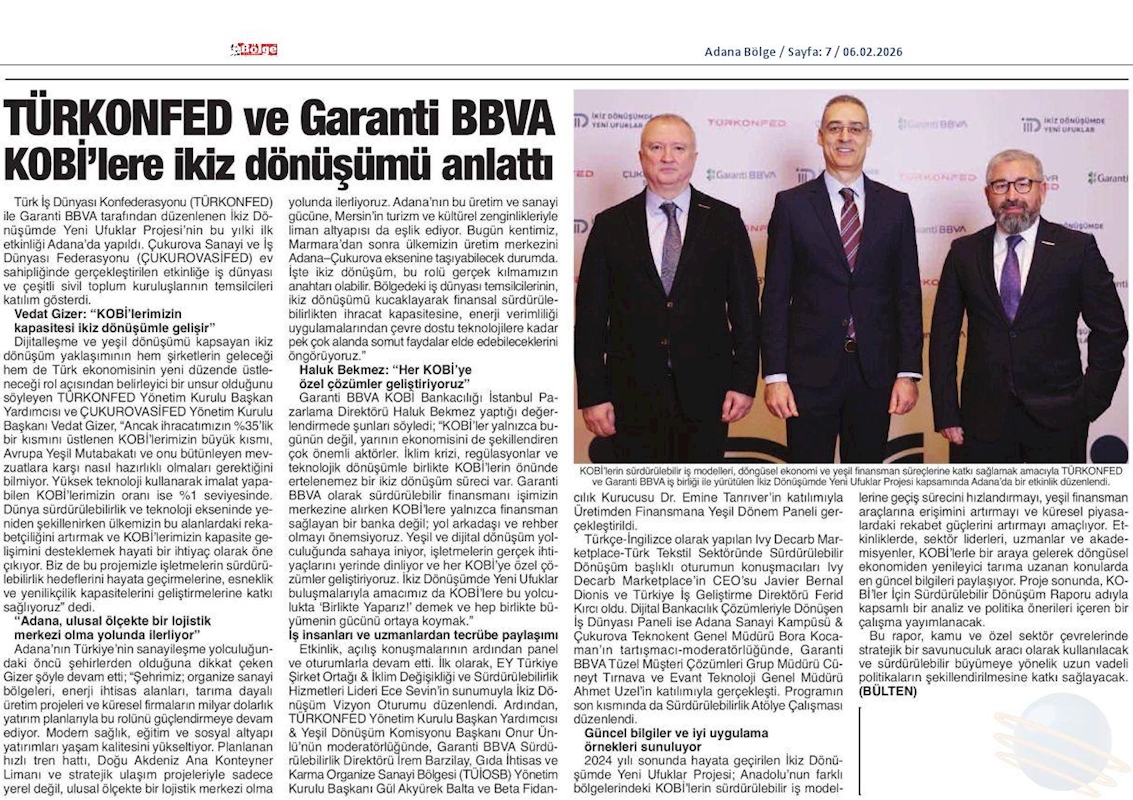 TÜRKONFED Ve Garanti BBVA Adanadaki KOBİ'lere Ikiz Dönüşümu Anlatti - 8