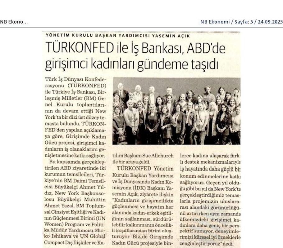 TÜRKONFED Ve Is Bankasi Abdde Girişimci Kadinlari Gundeme Tasidi - 8