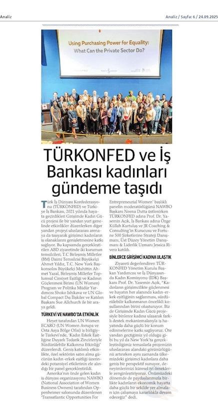 TÜRKONFED Ve Is Bankasi Abdde Girişimci Kadinlari Gundeme Tasidi - 11