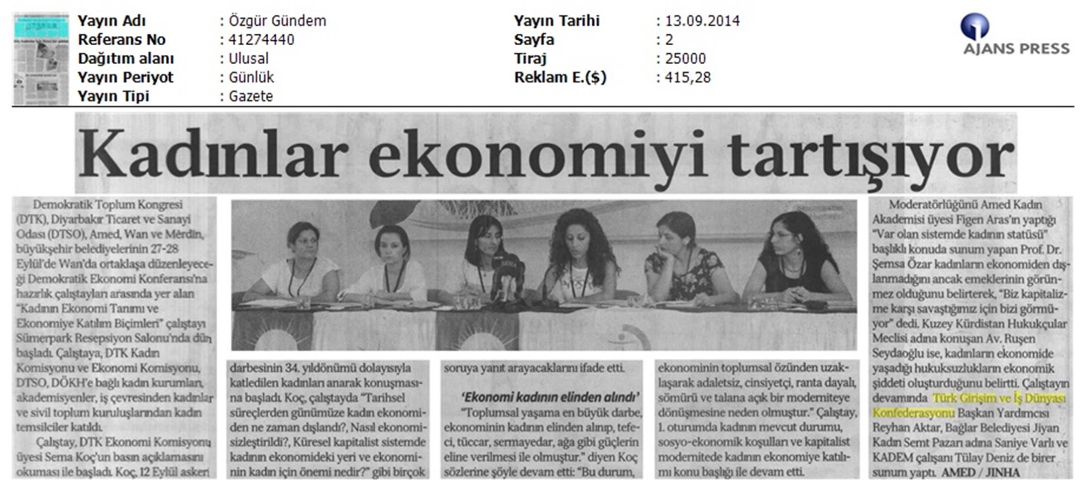 TÜRKONFED Ve Kadin 2014 - 4