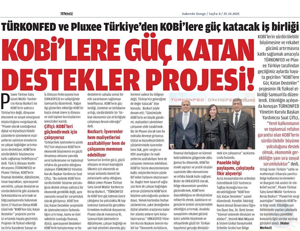 TÜRKONFED Ve Pluxee Türkiyeden KOBİ'lere Guc Katacak Is Birligi - 4