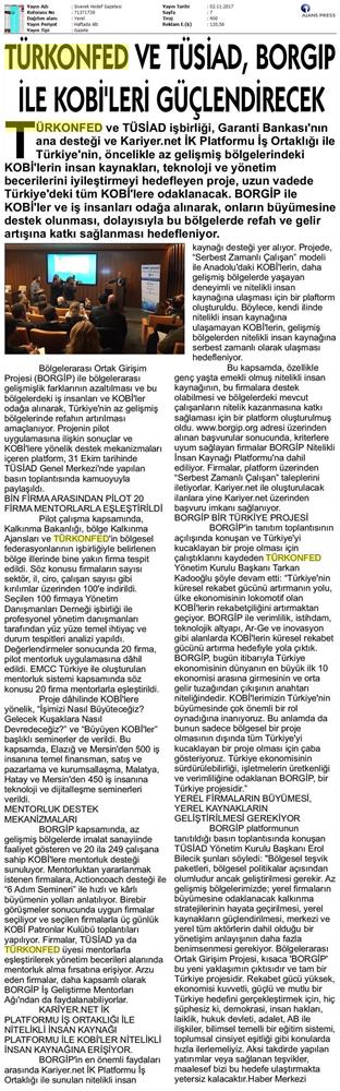 TÜRKONFED Ve TÜSİAD Borgiptanitim Toplantısı Medya Yansimalari 31 Ekim 2017 - 3