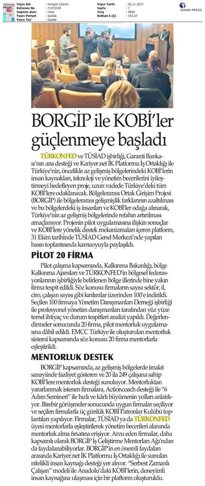 TÜRKONFED Ve TÜSİAD Borgiptanitim Toplantısı Medya Yansimalari 31 Ekim 2017 - 24