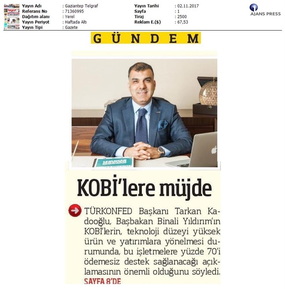 TÜRKONFED Ve TÜSİAD Borgiptanitim Toplantısı Medya Yansimalari 31 Ekim 2017 - 28