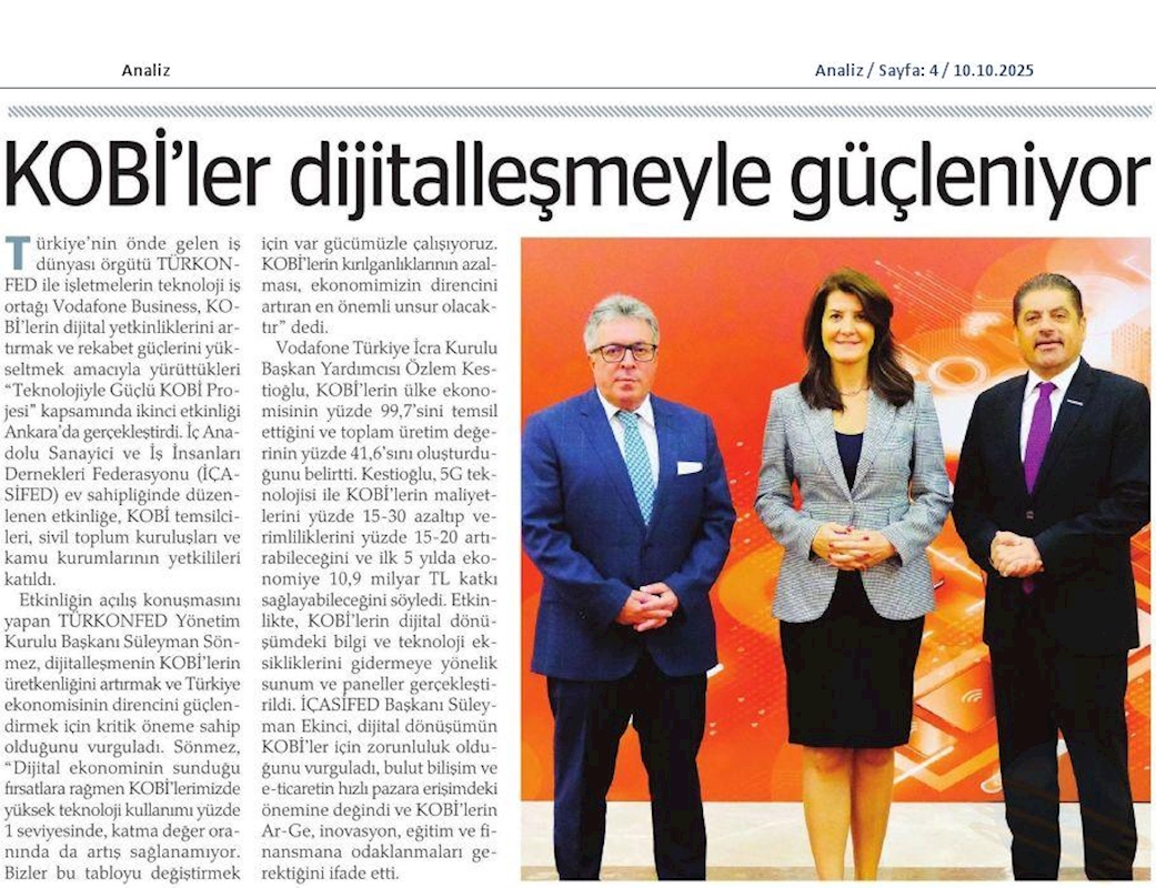 TÜRKONFED Ve Vodafone Business Kobileri Dijitallestirmeye Devam Ediyor - 5