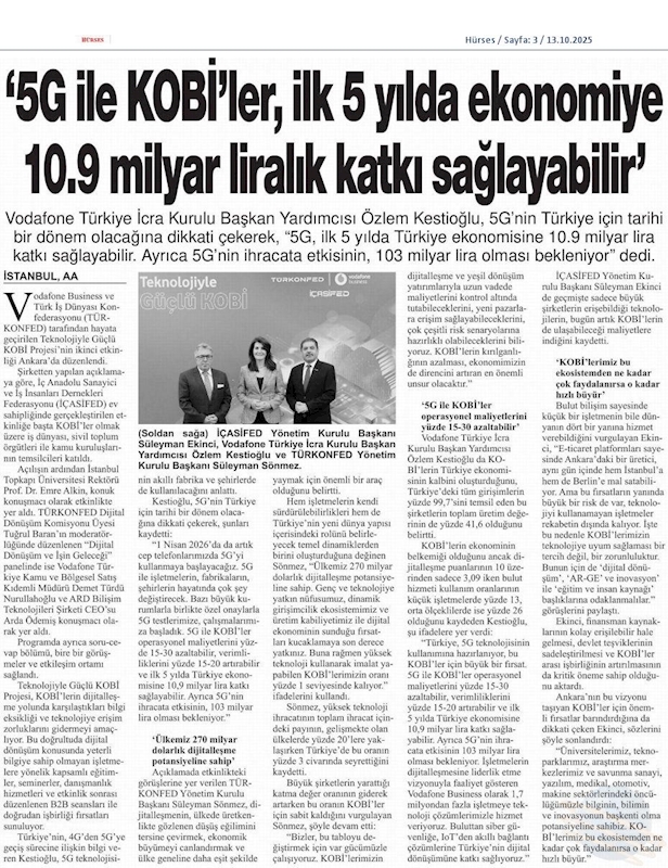 TÜRKONFED Ve Vodafone Business Kobileri Dijitallestirmeye Devam Ediyor - 9