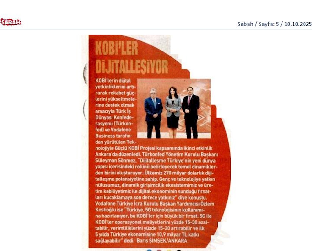 TÜRKONFED Ve Vodafone Business Kobileri Dijitallestirmeye Devam Ediyor - 12