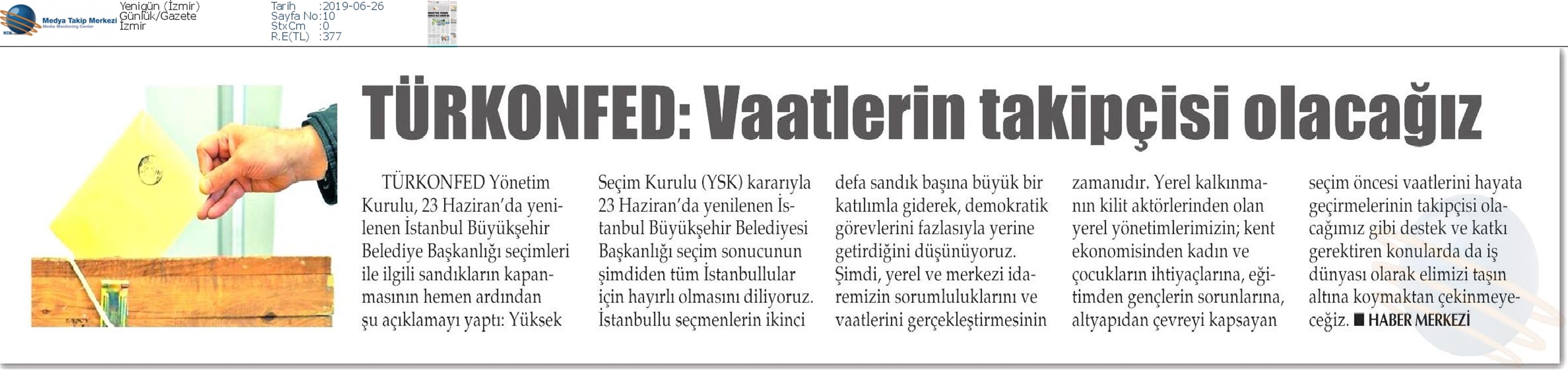 TÜRKONFED Yerel Secim Medya Yansimalari - 15