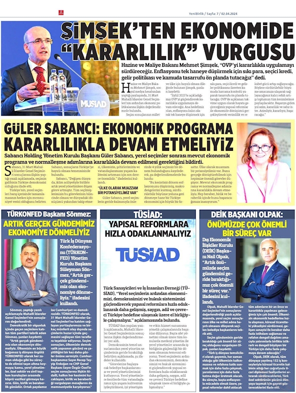 TÜRKONFED Yönetim Kurulu Başkani Suleyman Sönmez Gun Birlik Ve Beraberlik Gunudur - 2
