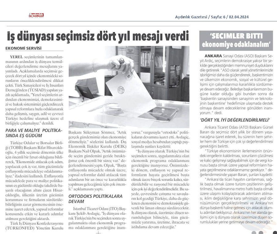 TÜRKONFED Yönetim Kurulu Başkani Suleyman Sönmez Gun Birlik Ve Beraberlik Gunudur - 12