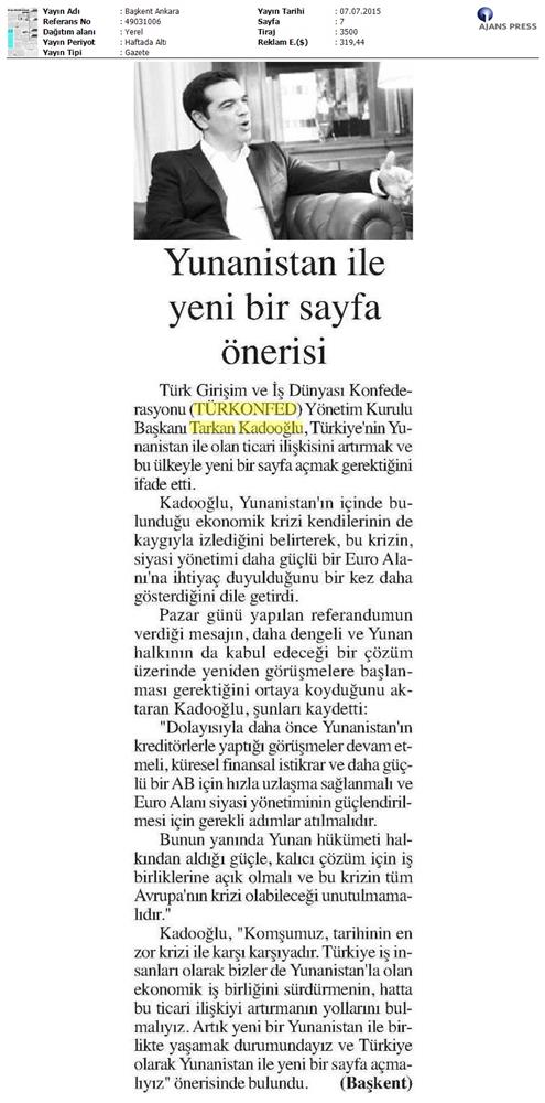 TÜRKONFED Yunanistan Ekonomik Krizi Aciklamasi Yansimalari - 16