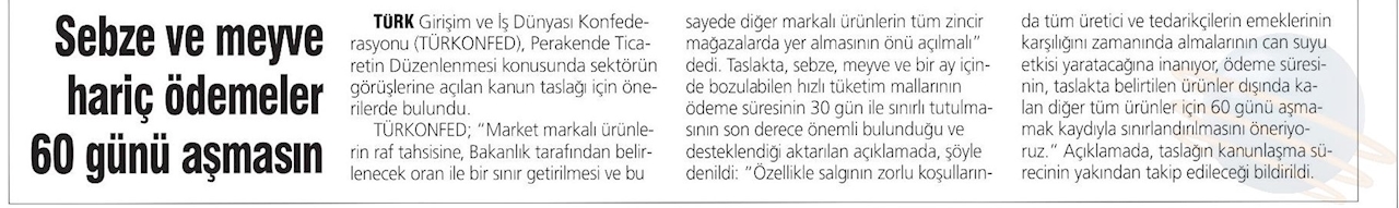 TÜRKONFED Zincir Market Duzenlemesi Basin Aciklamasinin Basin Yansimalari 17 Subat 2021 - 4