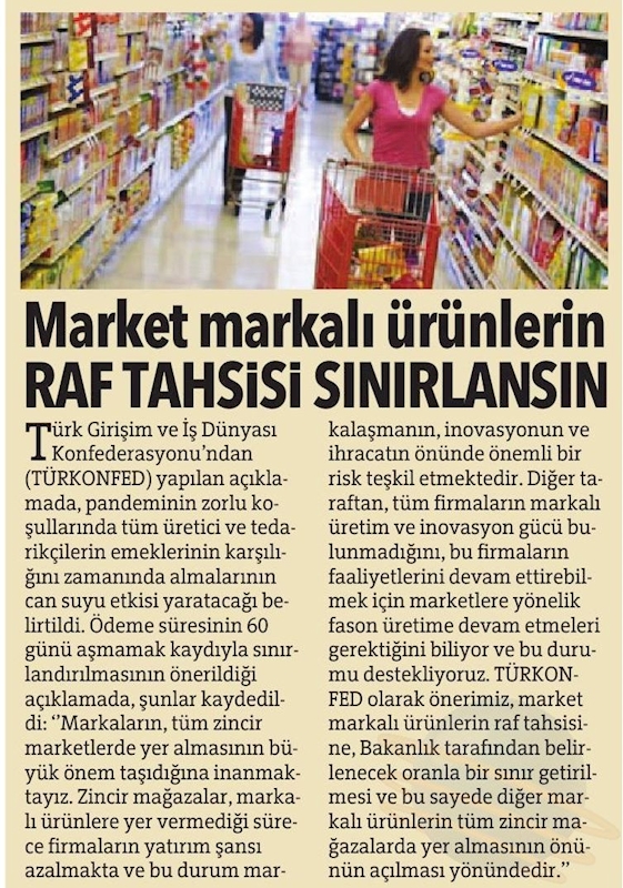TÜRKONFED Zincir Market Duzenlemesi Basin Aciklamasinin Basin Yansimalari 17 Subat 2021 - 8