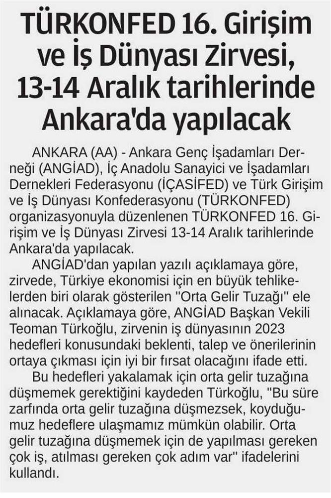 Turkonfedden 16 Girişim Ve Is Dunyasi Zirvesi Ankara - 2