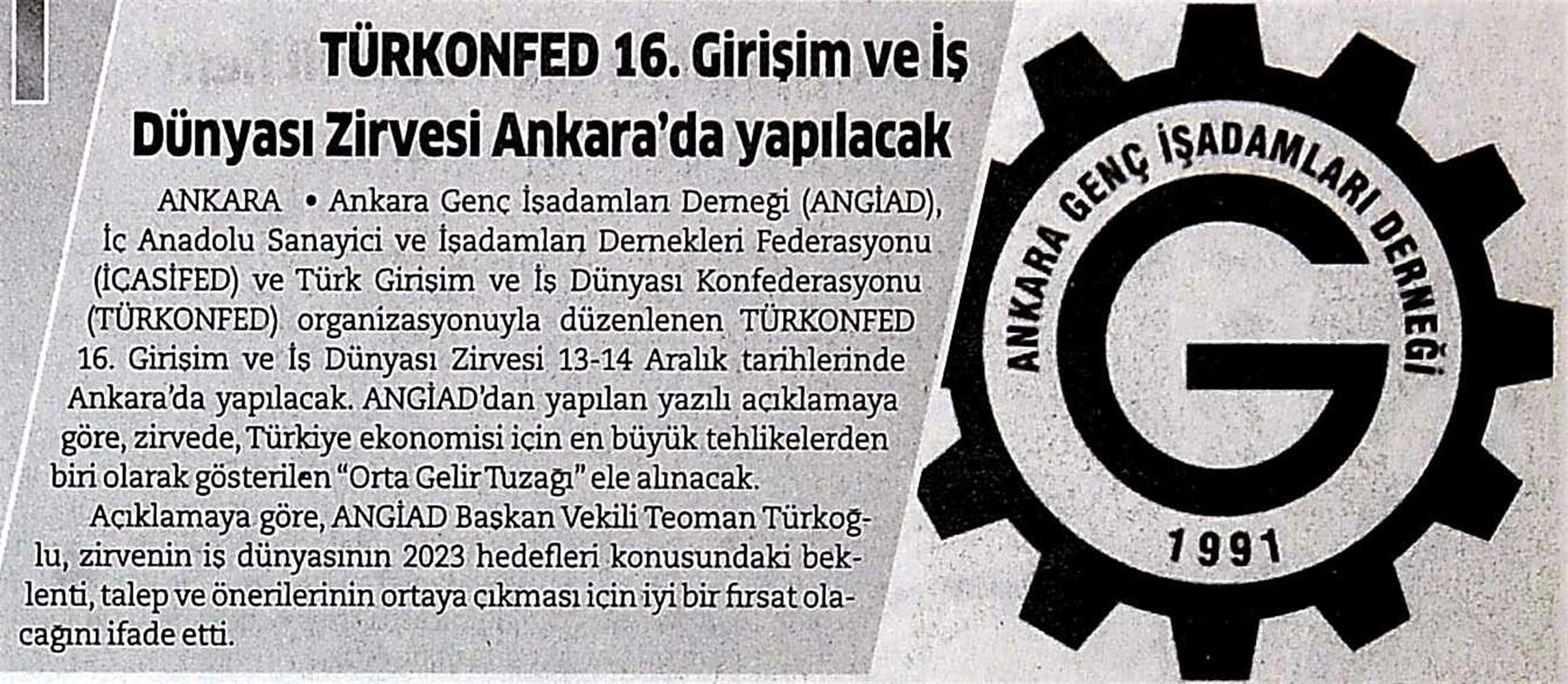 Turkonfedden 16 Girişim Ve Is Dunyasi Zirvesi Ankara - 4