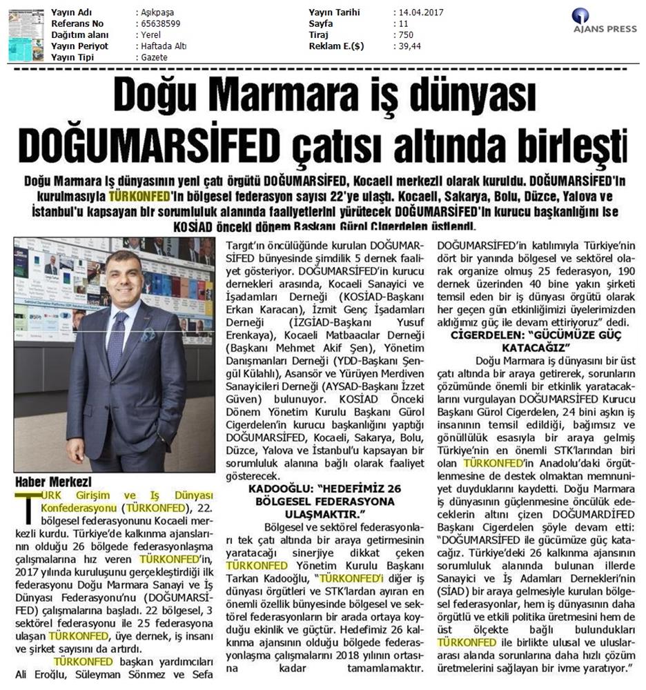 Turkonfedin 22 Bolgesel Federasyonu Dogumarsifed Kuruldu Basin Bulteni Medya Yansimalari 14 Nisan 2017 - 5