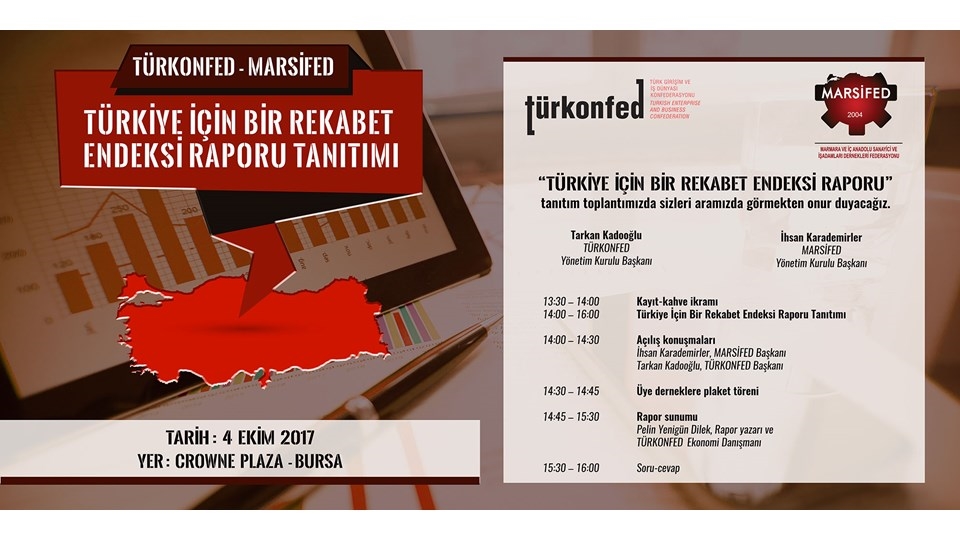 MARSİFED Ev Sahipliğinde Bursa'nın Rekabet Gücü Masaya Yatırılacak