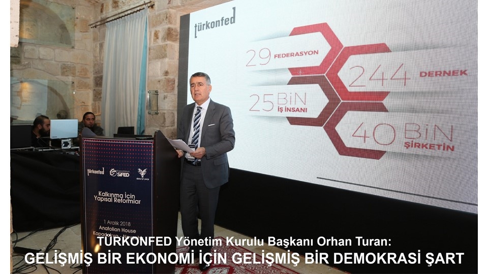 TÜRKONFED’in ‘Orta Gelir ve Orta Demokrasi Tuzağı’ toplantı serisinin 5.’si Nevşehir’de düzenlendi