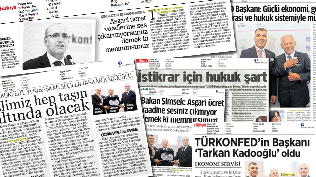 TÜRKONFED Genel Kurulu medyada geniş yer buldu
