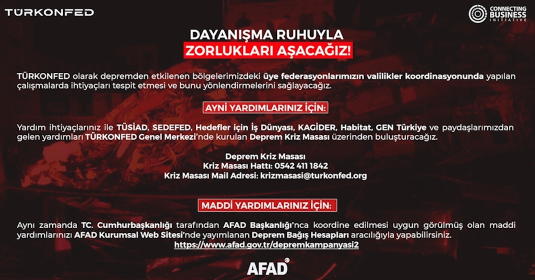 Dayanışma Ruhuyla Zorlukları Aşacağız!