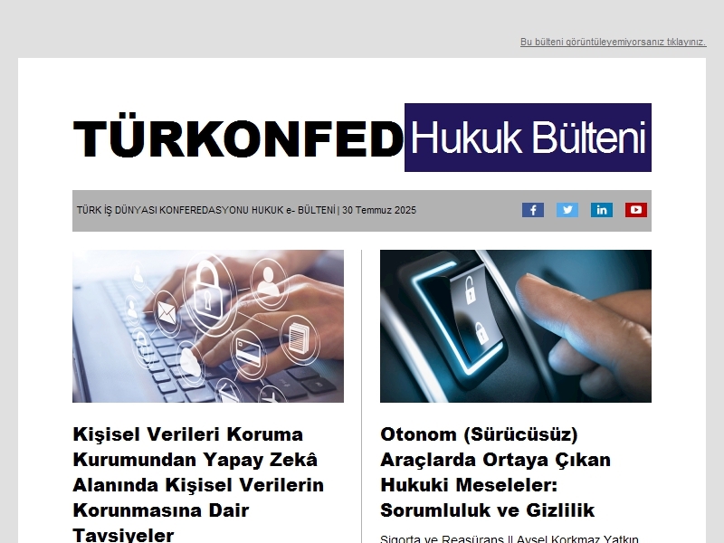 Hukuk Bülteni Temmuz 2025