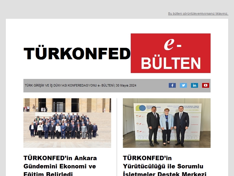 TÜRKONFED Mayıs 2024 E-Bülten