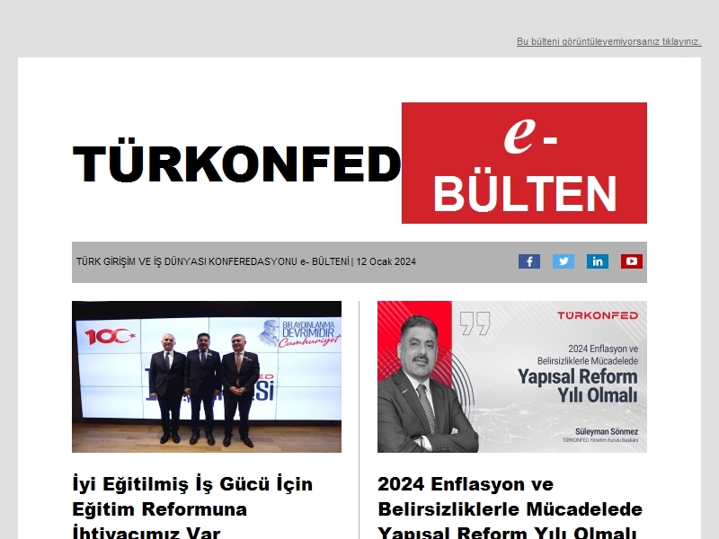 TÜRKONFED Aralık 2023 E-Bülten