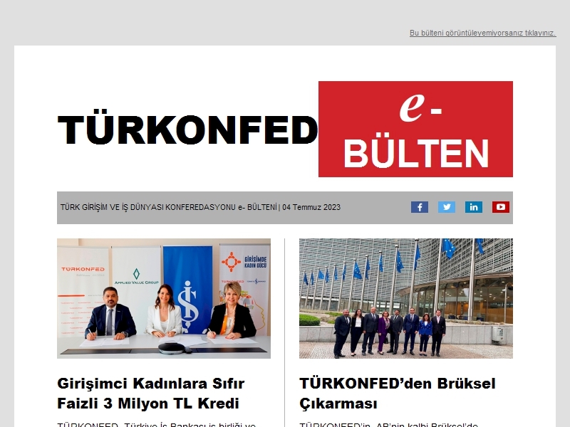 TÜRKONFED Haziran 2023 E-Bülten