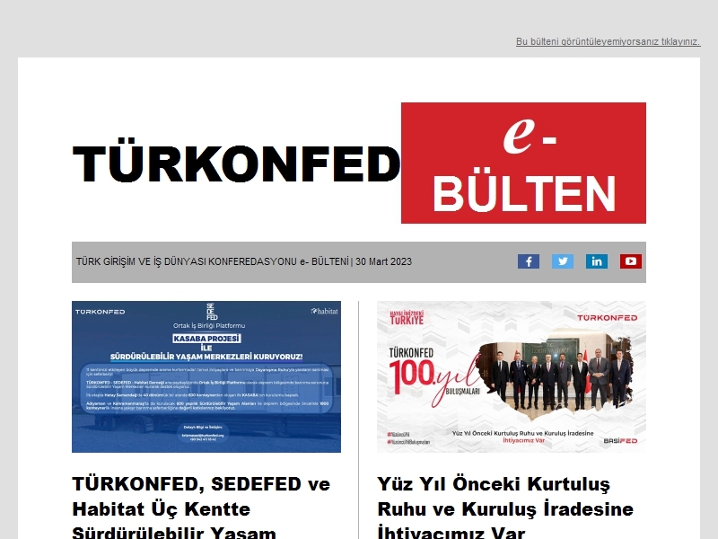 TÜRKONFED Mart 2023 E-Bülten