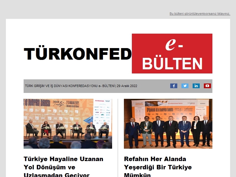 TÜRKONFED Aralık 2022 E-Bülten