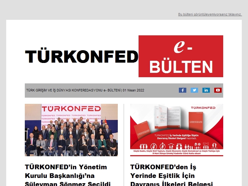 TÜRKONFED Mart 2022 E-Bülten