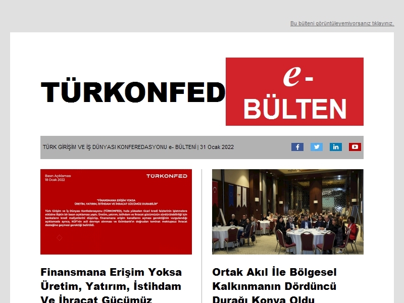 TÜRKONFED Ocak 2022 E-Bülten