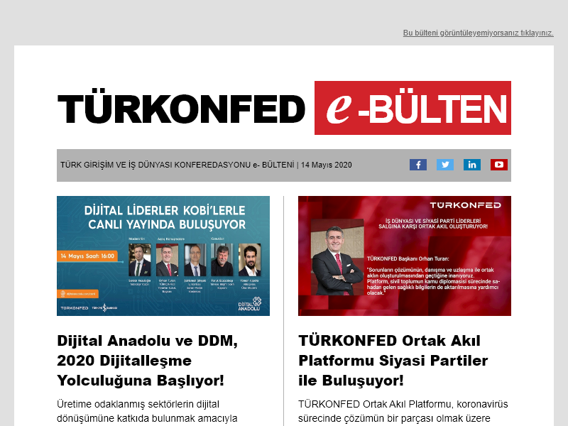 TÜRKONFED Mayıs 2020 E-Bülten