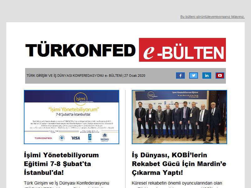 TÜRKONFED Ocak 2020 E-Bülten