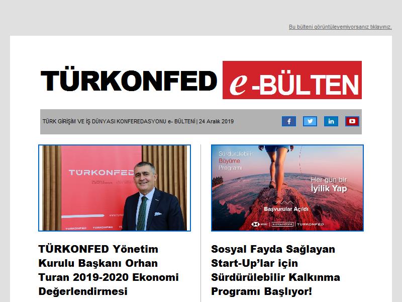 TÜRKONFED Aralık 2019 E-Bülten