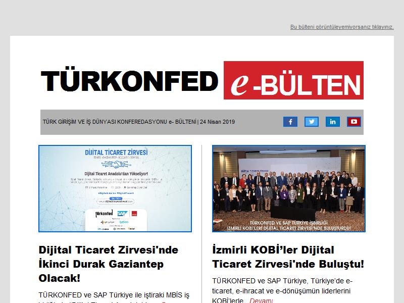 TÜRKONFED Nisan 2019 E-Bülten