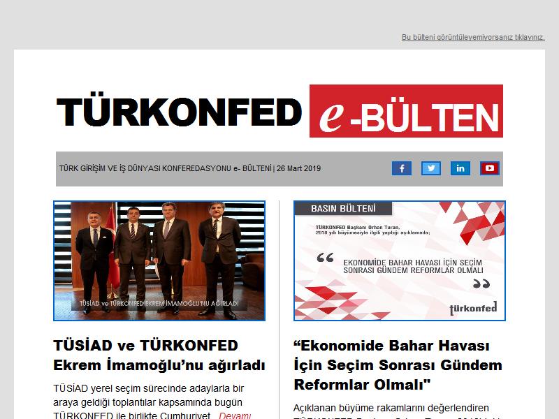 TÜRKONFED Mart 2019 E-Bülten