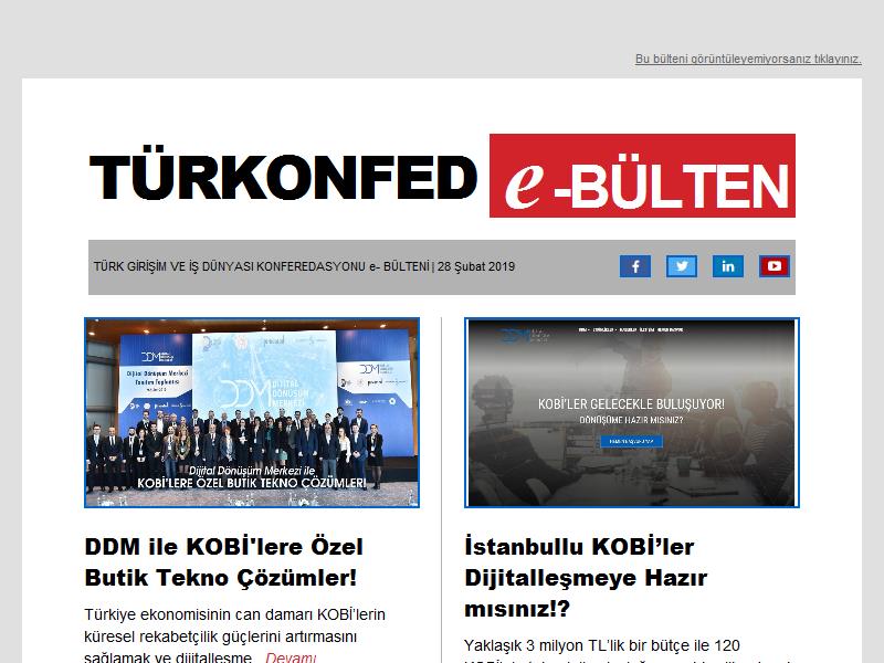 TÜRKONFED Şubat 2019 E-Bülten
