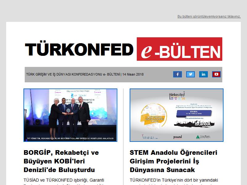15 Nisan TÜRKONFED e-Bülten