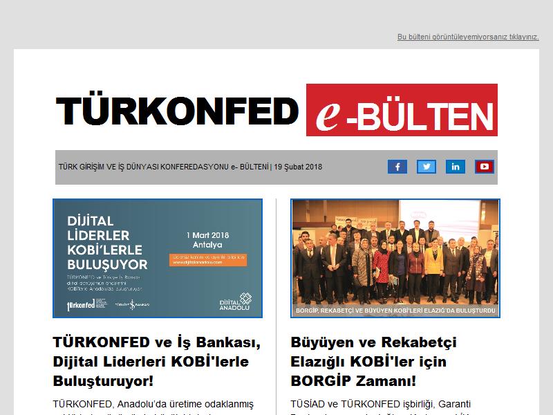 15 Şubat TÜRKONFED e-Bülten