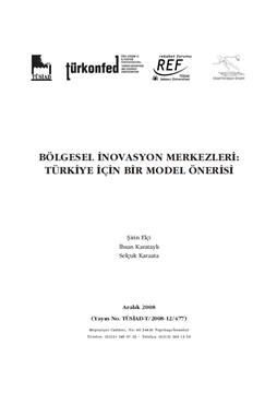 Bölgesel İnovasyon Merkezleri: Türkiye İçin Bir Model Önerisi