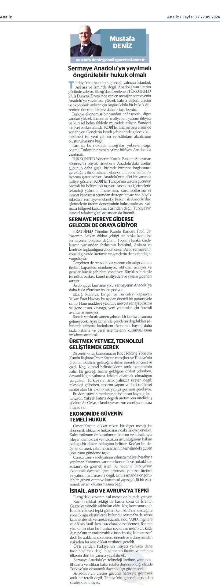 TÜRKONFED 27. İş Dünyası Zirvesi - 5