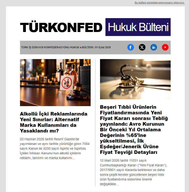 Hukuk Bülteni Eylül 2026